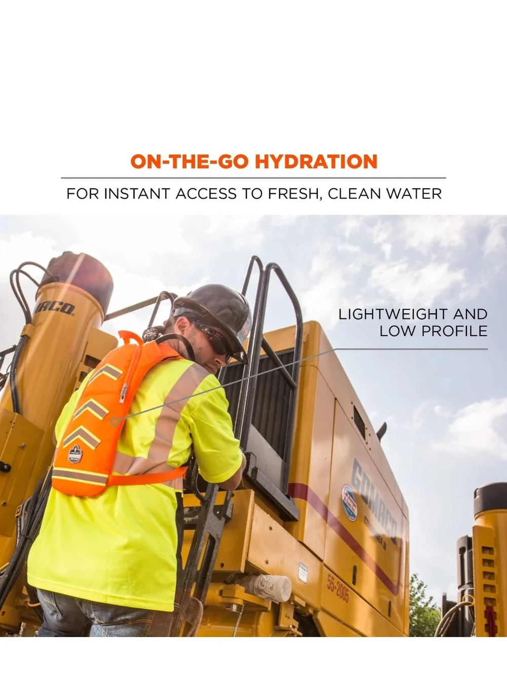 -- Orange Hydration Backpack by